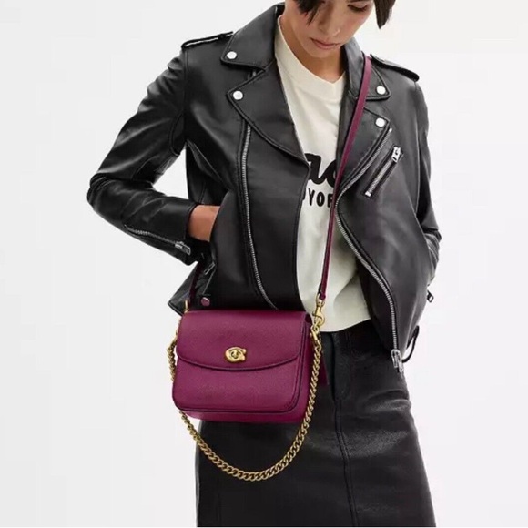 Coach Cassie 19 in Deep Plum - Picture 2 of 8